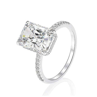 Flash Sale- Classic 3.5 ct Radiant Cut Certified Moissanite Engagement Ring Evani Naomi Jewelry
