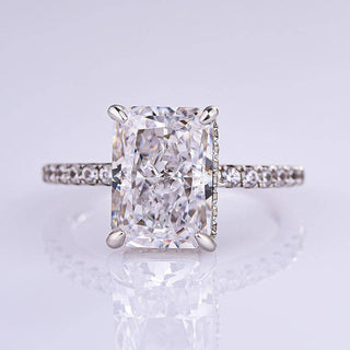 Flash Sale- Classic 3.5 ct Radiant Cut Certified Moissanite Engagement Ring Evani Naomi Jewelry