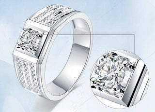 Flash Sale- Delicate 2 Ct Men's Ring Rows Of Created Diamonds Evani Naomi Jewelry
