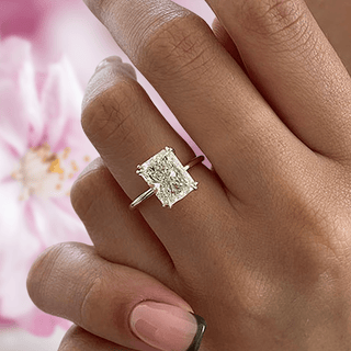 Flash Sale- Elegant 2.0 ct Radiant Cut Yellow Gold Created Diamond Engagement Ring Evani Naomi Jewelry