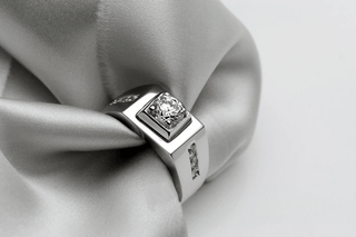 Flash Sale- Luxury Noble Created Diamond Engagement Ring for Men Evani Naomi Jewelry