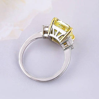 Flash Sale- Radiant Cut 5.0 ct Yellow Stone Certified Moissanite Engagement Ring Evani Naomi Jewelry