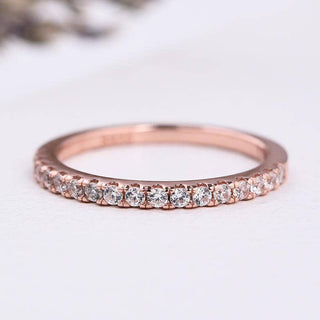 Flash Sale- Rose Gold 3.0 ct Cushion Cut Clear Simulated Sapphire Wedding Ring Set Evani Naomi Jewelry