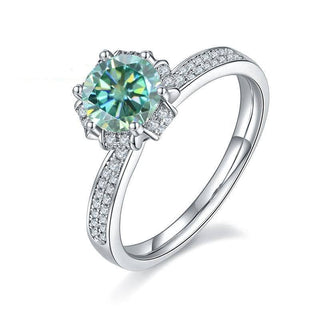 Floral-Style 1.00 ct Round Diamond Engagement Ring Evani Naomi Jewelry