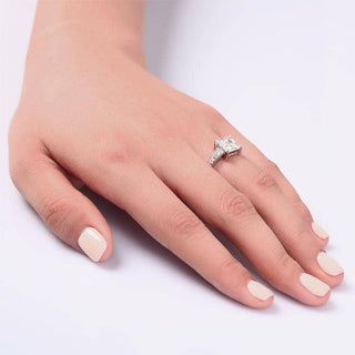 Genuine 1.50 ct Princess-cut Diamond Engagement Ring Evani Naomi Jewelry