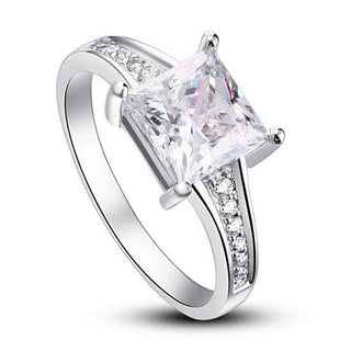 Genuine 1.50 ct Princess-cut Diamond Engagement Ring Evani Naomi Jewelry