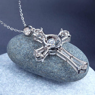 Genuine Diamond Heart & Cross Necklace Evani Naomi Jewelry