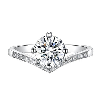Half Eternity 2.0 ct Diamond Wishbone Bridal Set Evani Naomi Jewelry