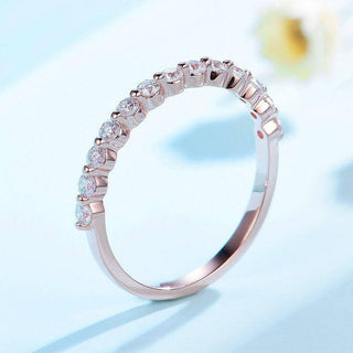Half Eternity Moissanite Bubble Ring Band Evani Naomi Jewelry