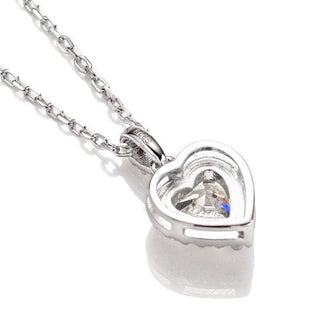 Heart Shaped 1.0 ct Moissanite Diamond Halo Jewelry Set Evani Naomi Jewelry