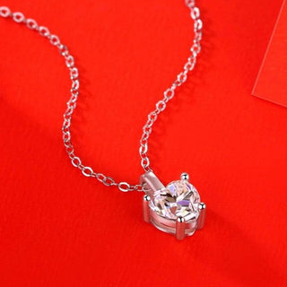 Heart Shaped 1.0 ct Moissanite Necklace Evani Naomi Jewelry