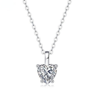 Heart Shaped 1.0 ct Moissanite Necklace Evani Naomi Jewelry