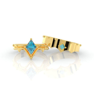 Marksman's Ring Set (Women)- Video Game Inspired Rings in 14k Yellow Gold Evani Naomi Jewelry