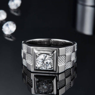 Men's 1.0 ct Diamond Cube Style Ring Evani Naomi Jewelry