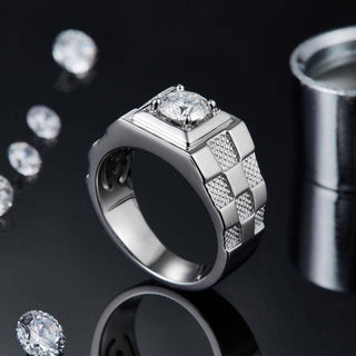 Men's 1.0 ct Diamond Cube Style Ring Evani Naomi Jewelry