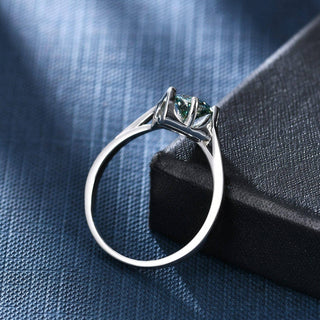 Modern Bypass 1.00 ct Round Diamond Engagement Ring Evani Naomi Jewelry