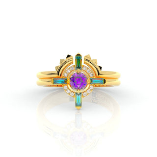 Outlaw's Ring Set- Video Game Inspired Rings in 14k Yellow Gold Evani Naomi Jewelry