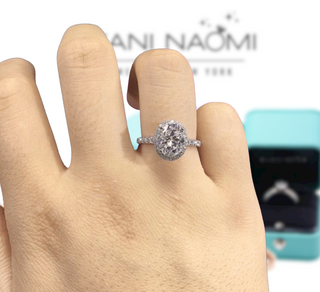 Oval Cut 2ct Diamond Engagement Ring - Evani Naomi Jewelry