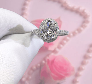 Oval Cut 2 Carat Moissanite Engagement Ring Evani Naomi Jewelry