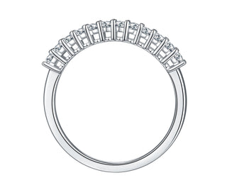 Oval-cut 1.0 ct Diamond Half Eternity Wedding Band Evani Naomi Jewelry