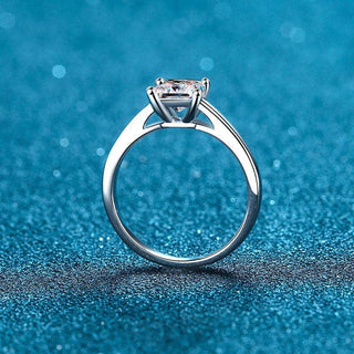 Princess Cut 2ct Moissanite Diamond Engagement Ring Evani Naomi Jewelry