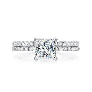Princess-cut 1.0 ct Diamond Ring Set Evani Naomi Jewelry