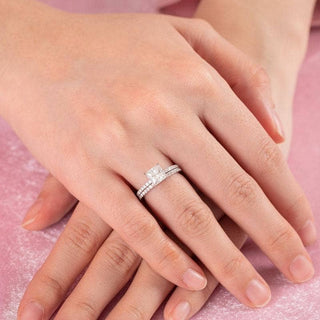 Princess-cut 1.0 ct Diamond Ring Set Evani Naomi Jewelry