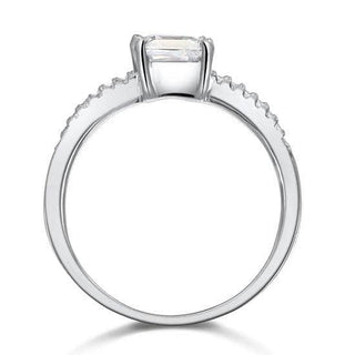 Princess-cut 1.00 ct Half-Eternity Diamond Engagement Ring Evani Naomi Jewelry