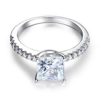 Princess-cut 1.50 ct Half Eternity Diamond Engagement Ring Evani Naomi Jewelry