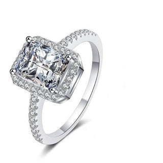 Radiant Cut Moissanite Diamond Engagement Ring Evani Naomi Jewelry