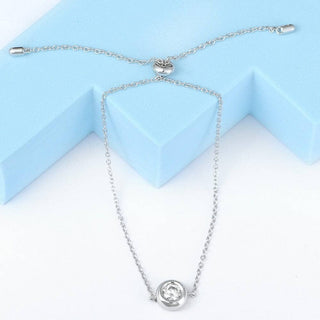 Round 0.5 ct Moissanite Diamond Adjustable Bracelet Evani Naomi Jewelry