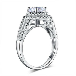 Round 1.25 ct Diamond Double-Halo Engagement Ring Evani Naomi Jewelry