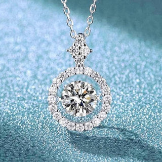 Round Brilliant-cut 1.0 ct Moissanite Diamond Necklace Evani Naomi Jewelry