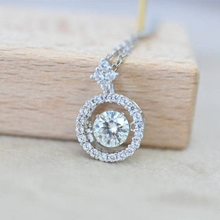 Round Brilliant-cut 1.0 ct Moissanite Diamond Necklace Evani Naomi Jewelry