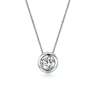 Round-cut 0.5 ct Moissanite Diamond Necklace Evani Naomi Jewelry