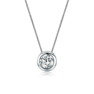 Round-cut 0.5 ct Moissanite Diamond Necklace Evani Naomi Jewelry