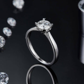Round-cut 1.00 ct Diamond Solitaire Engagement Ring Evani Naomi Jewelry