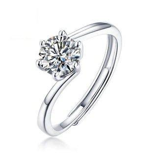 Round-cut 1.00 ct Diamond Tension Engagement Ring Evani Naomi Jewelry
