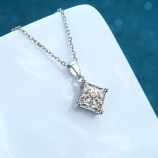 Simple 2.0 ct Princess-cut Diamond Necklace Evani Naomi Jewelry