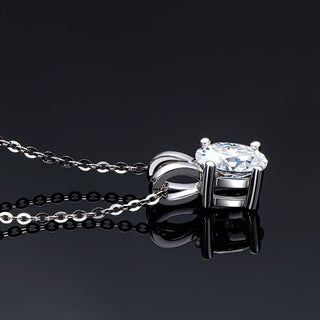 Simple Oval-cut 1.0 ct Diamond Clavicle Necklace Evani Naomi Jewelry