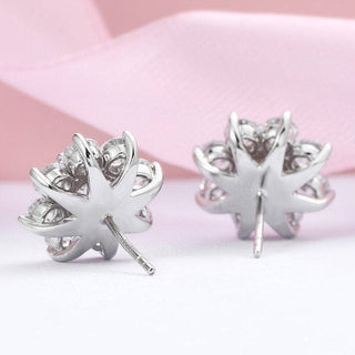 Snowflake Shaped 1.0 ct Diamond Stud Earrings Evani Naomi Jewelry