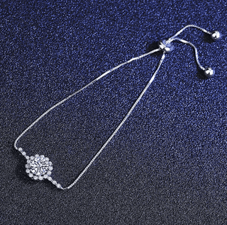 Snowflake Shaped Round-cut Moissanite Bracelet Evani Naomi Jewelry