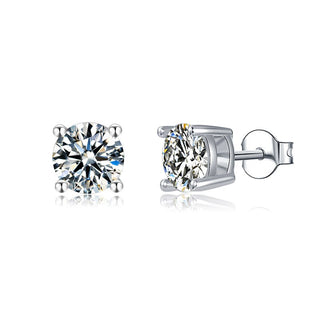 Sparkling 4-prong 1.0 ct Diamond Stud Earrings Evani Naomi Jewelry
