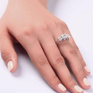 Three Stone 1.50 ct Princess-cut Diamond Ring Evani Naomi Jewelry