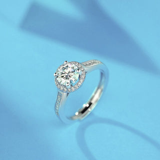 Twinkle 1.00 ct Diamond Halo Adjustable Engagement Ring Evani Naomi Jewelry