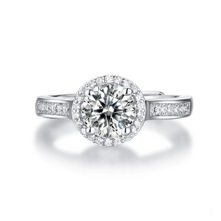 Twinkle 1.00 ct Diamond Halo Adjustable Engagement Ring Evani Naomi Jewelry