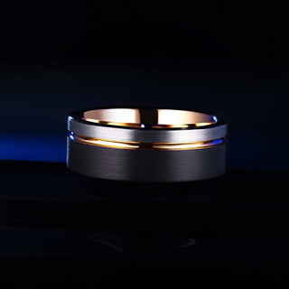 Two-tone Tungsten Carbide Multi Color Wedding Band Evani Naomi Jewelry