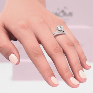 Vintage 1.25 ct Diamond Bridal Ring Set Evani Naomi Jewelry
