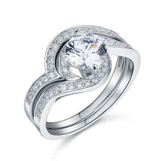 Vintage 1.25 ct Diamond Bridal Ring Set Evani Naomi Jewelry
