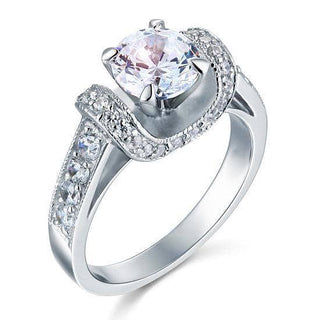Vintage Round 1.25 ct Diamond Engagement Ring Evani Naomi Jewelry
